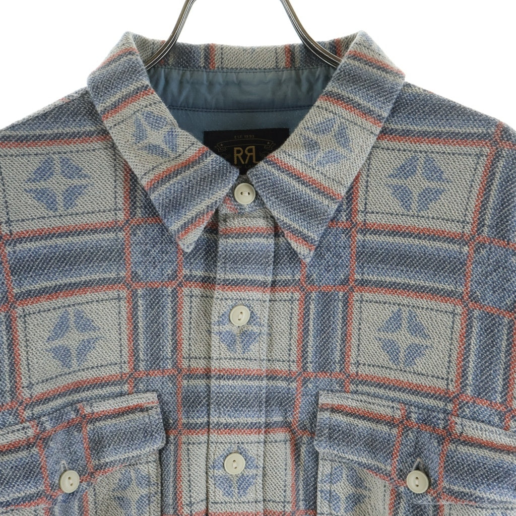 RRL(ダブルアールエル) Print Reverse-Terry Work Shirt リバーステリー ワークシャツ 長袖シャツ マルチ