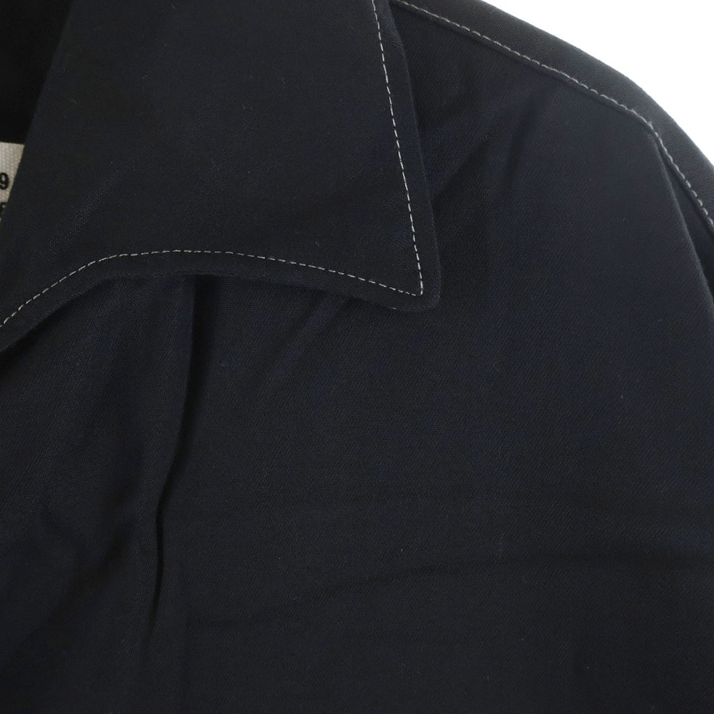 Maison Margiela(メゾンマルジェラ) 23SS Rayon Twill Shirt レーヨン オープンカラーシャツ 半袖開襟シャツ ブラック S50DR0003