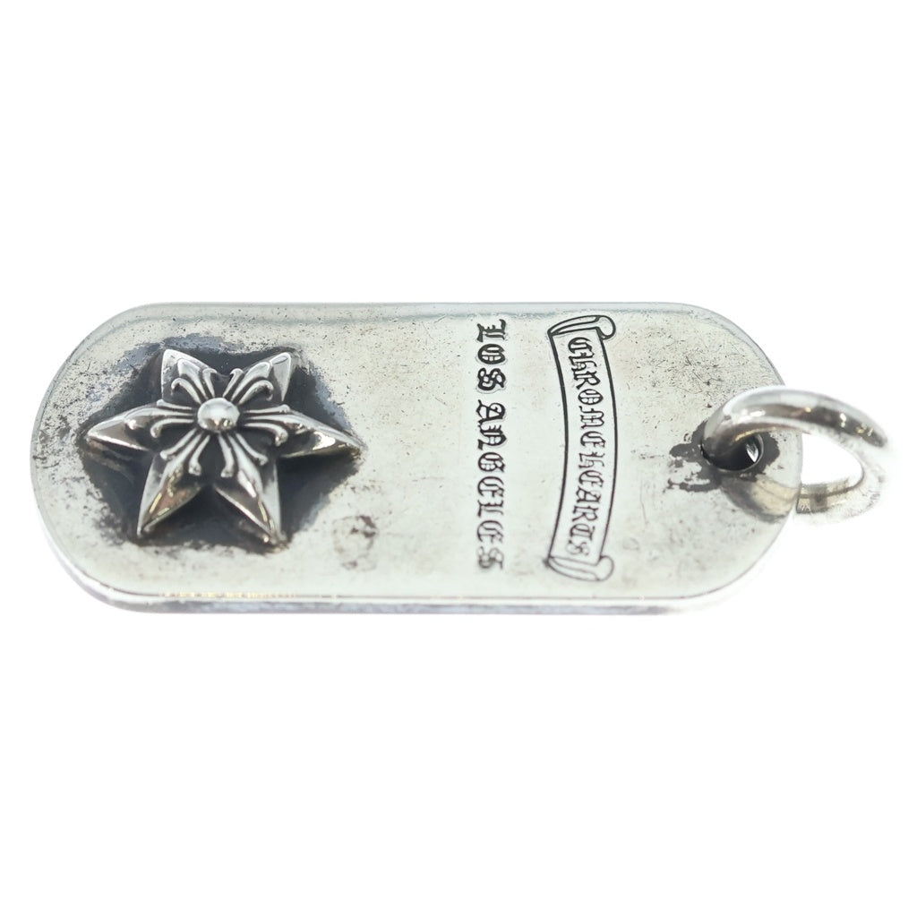CHROME HEARTS(クロムハーツ) RAISED FRRL DOGTAG ロサンゼルス限定 レイズドスタークロス ドッグタグ ペンダントトップ シルバー
