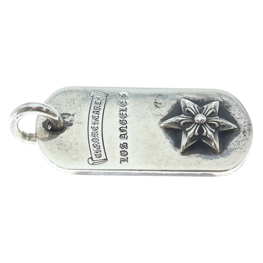 CHROME HEARTS(クロムハーツ) RAISED FRRL DOGTAG ロサンゼルス限定 レイズドスタークロス ドッグタグ ペンダントトップ シルバー
