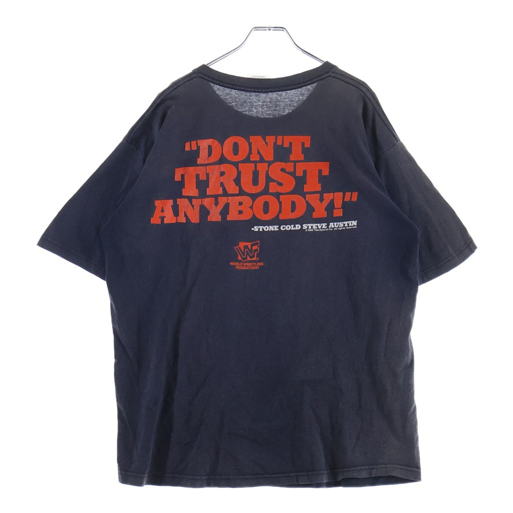 VINTAGE(ヴィンテージ) 90s STONE COLD 3:16 AUSUTIN 1998 WWF ストーンコールド プロレスラー 半袖Tシャツ カットソー ブラック