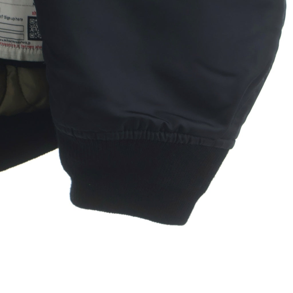 MAISON MIHARAYASUHIRO(メゾンミハラヤスヒロ) HOODED BOMBER JACKET キルティング フード付き ボンバージャケット MA-1 ブラック A15BL062
