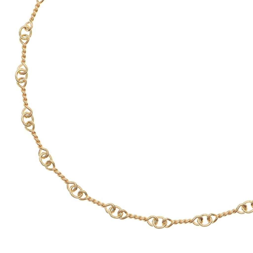 CHROME HEARTS(クロムハーツ) 22K NECKCHAIN T20 ツイストチェーンネックレス 20inch ゴールド BCA015