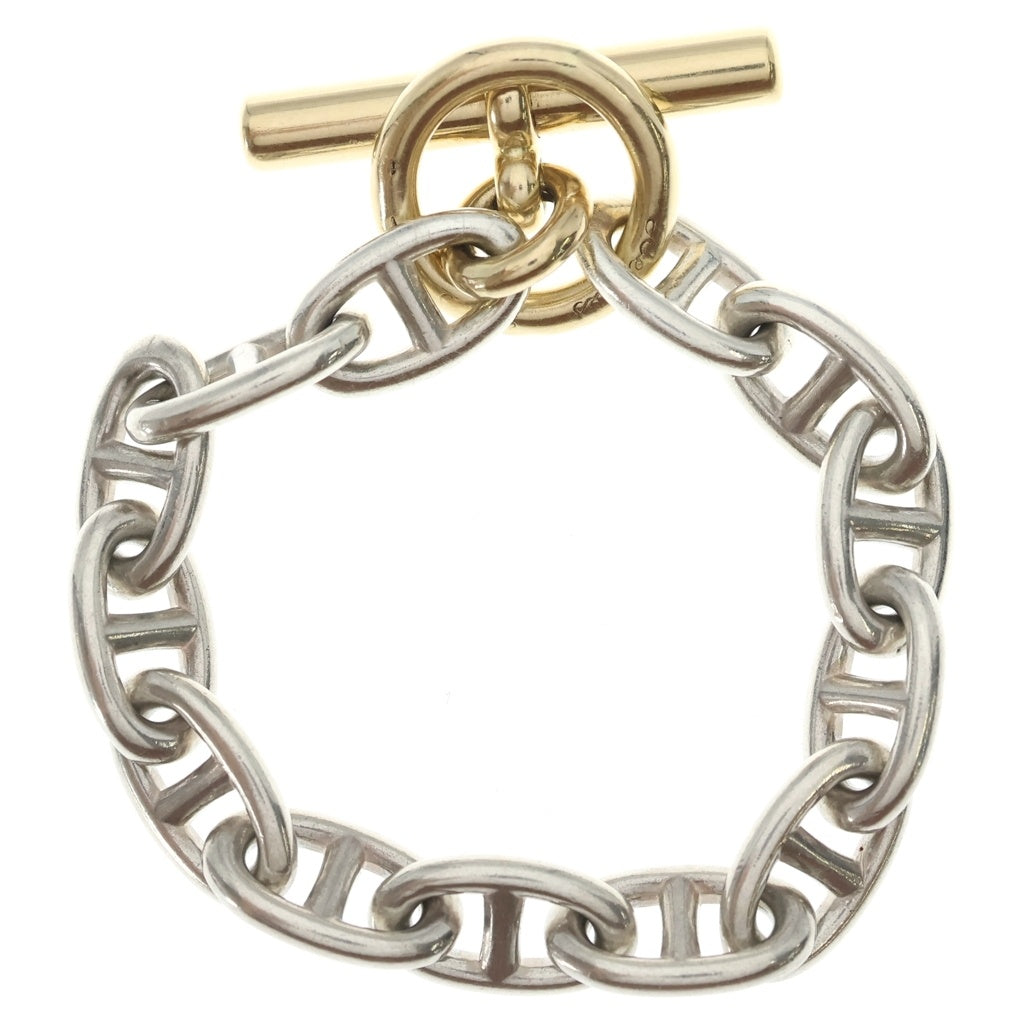 HERMES(エルメス) 70-80s VINTAGE Chain dAncre Bracelet GM 筆記体 シェーヌダンクル ブレスレット 13コマ コンビ ゴールド/シルバー レディース