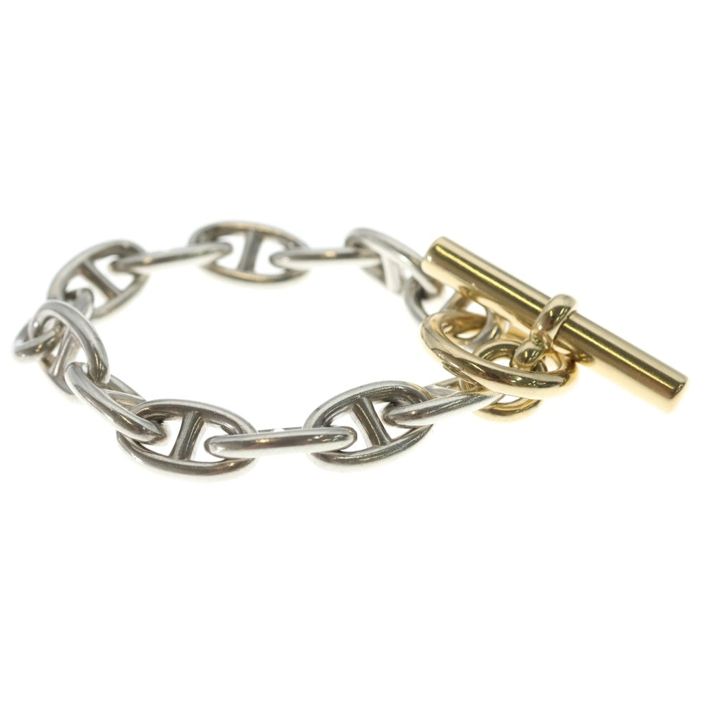 HERMES(エルメス) 70-80s VINTAGE Chain dAncre Bracelet GM 筆記体 シェーヌダンクル ブレスレット 13コマ コンビ ゴールド/シルバー レディース