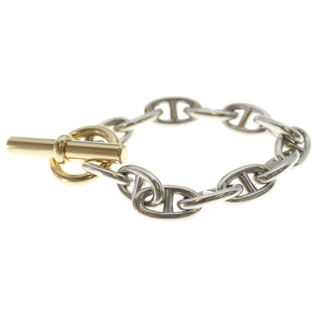 HERMES(エルメス) 70-80s VINTAGE Chain dAncre Bracelet GM 筆記体 シェーヌダンクル ブレスレット 13コマ コンビ ゴールド/シルバー レディース