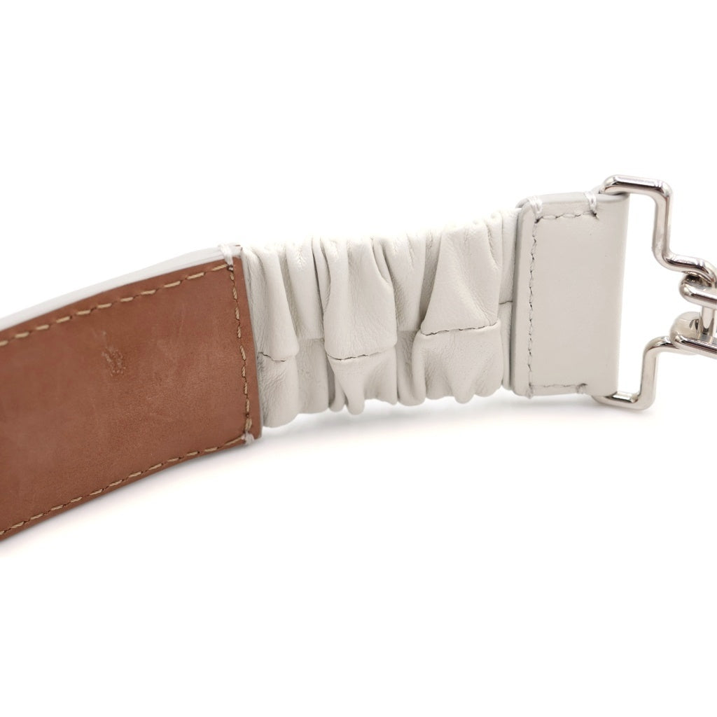 FENDI(フェンディ) STUDD BELT スタッズ付き レザーベルト ホワイト