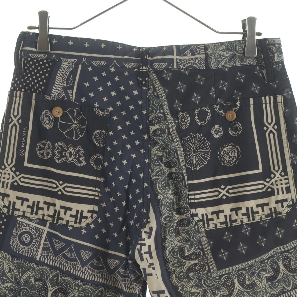VISVIM(ヴィスヴィム) BANDANA SHORTS 0219905008007 バンダナ ショーツ ハーフパンツ ネイビー