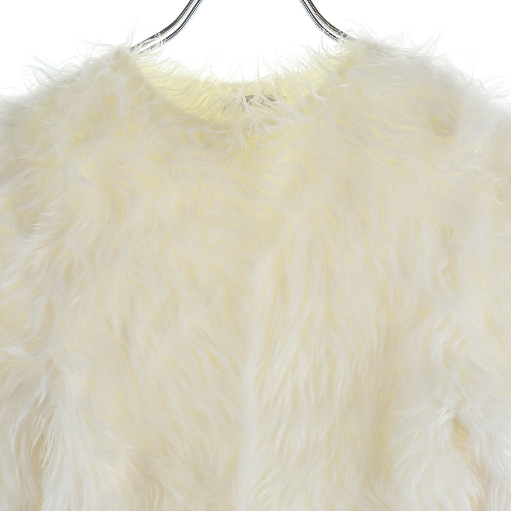 BALENCIAGA(バレンシアガ) FUZZY CREWNECK ファー クルーネック長袖スウェットトレーナー ホワイト レディース