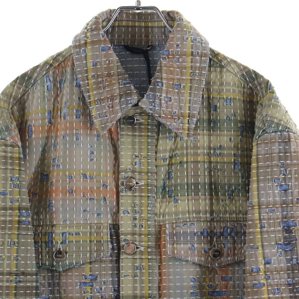 FENDI(フェンディ) PATCHWAORK JACKET FW1374 AUA9 パッチワーク デニムジャケット マルチカラー