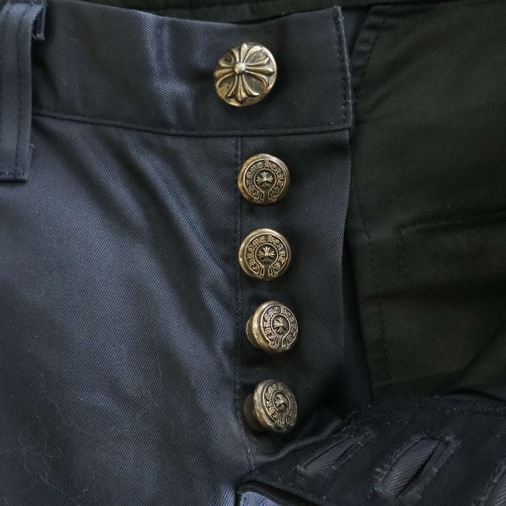 CHROME HEARTS(クロムハーツ) OLD CHINO SHORTS CRS BALL オールド ハーフチノパンツ ショーツ クロスボール ブラック