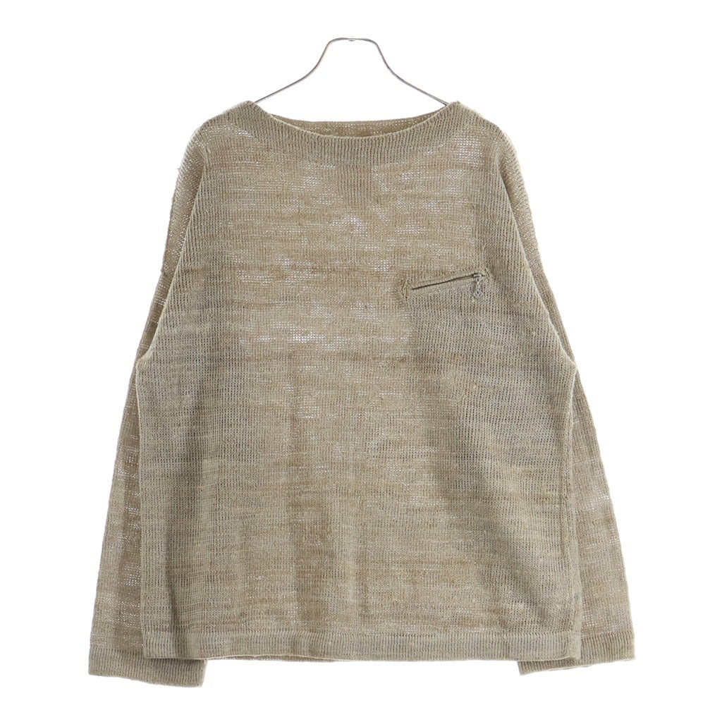 VISVIM(ヴィスヴィム) MARIE BOAT NECK 0121105012002 マリエボートネック長袖ニットセーター ベージュ