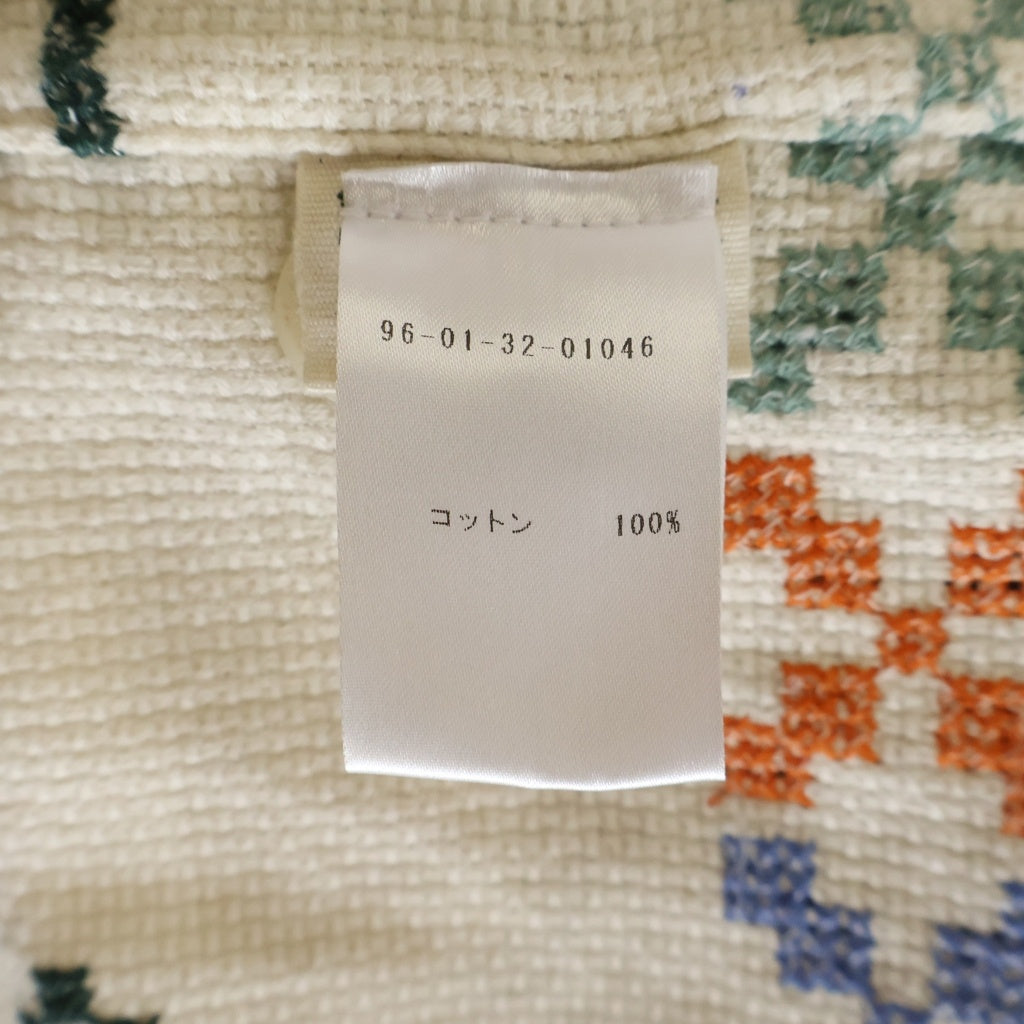BODE(ボディ) Prisma Overshirt クロスステッチ刺繍 長袖シャツジャケット ベージュ