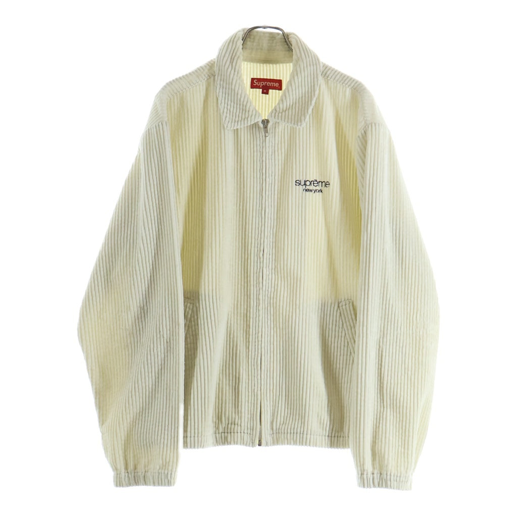 SUPREME(シュプリーム) 20SS Wide Wale Corduroy Harrington Jacket ワイド ウェル コーデュロイ ハリントン ジップアップジャケット アイボリー