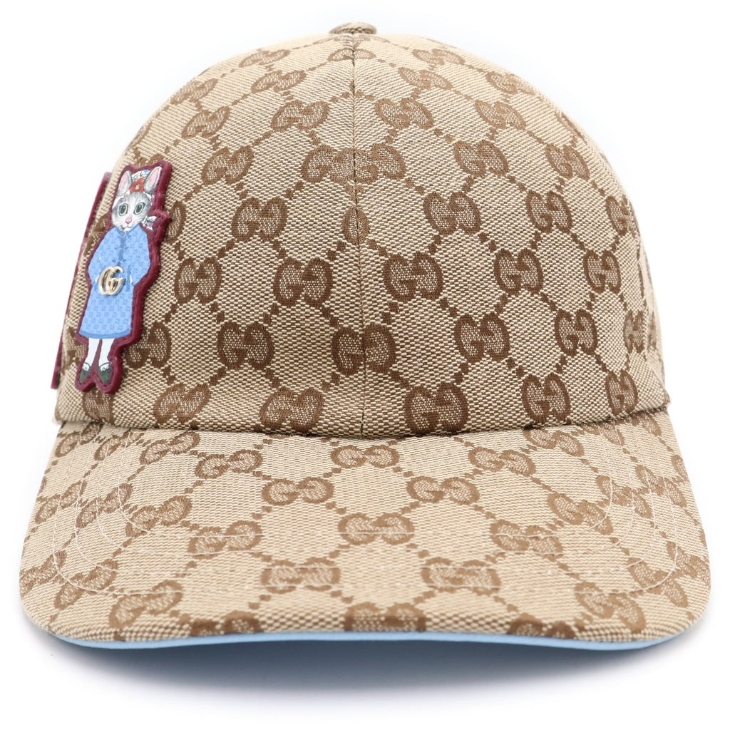 GUCCI(グッチ) 25SS ×Higuchi Yuko GG Canvas Cap ヒグチユウコ GGキャンバス ベースボールキャップ 帽子 ベージュ/ブルー 847862 3HBFT