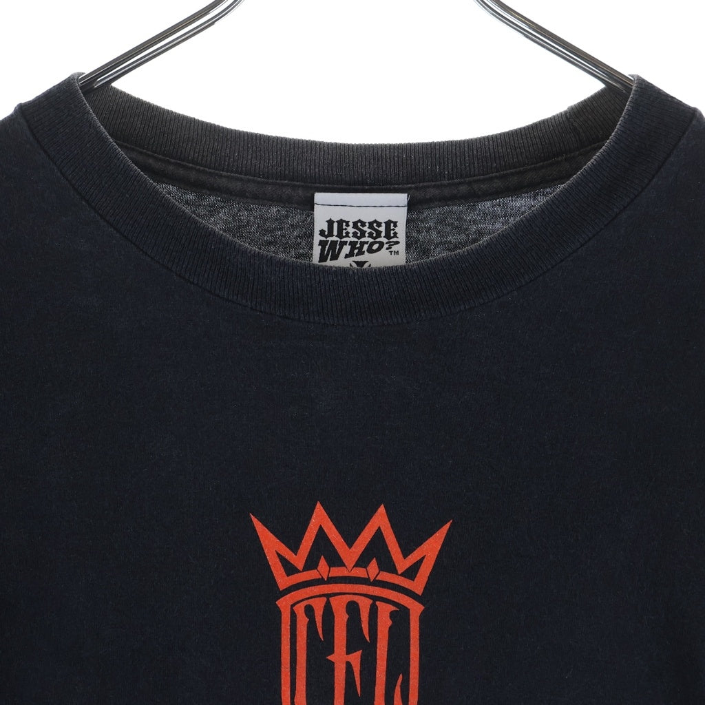 VINTAGE(ヴィンテージ) 90-00s West Coast Choppers Red Flame L/S Tee ウエストコーストチョッパーズ レッドフレイム アイアンクロス 長袖Tシャツ カットソー ブラック