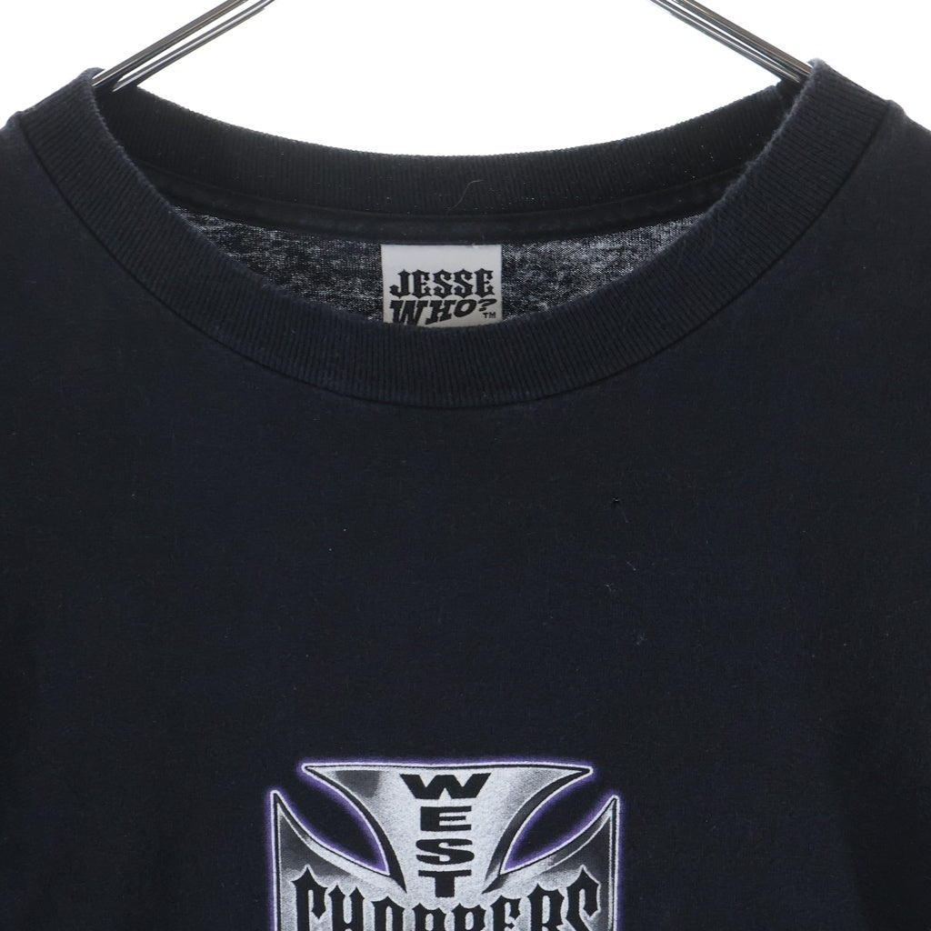 VINTAGE(ヴィンテージ) 90-00s West Coast Choppers L/S Tee ウエストコーストチョッパーズ アイアンクロス 長袖Tシャツ カットソー パープル/ブラック