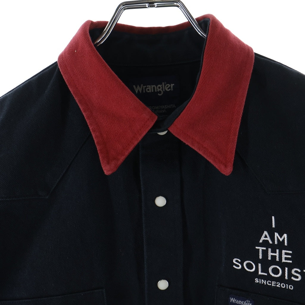 TAKAHIROMIYASHITA The SoloIst.(タカヒロミヤシタザソロイスト) 19AW ×Wrangler ラングラー 長袖シャツ ジャケット ブラック