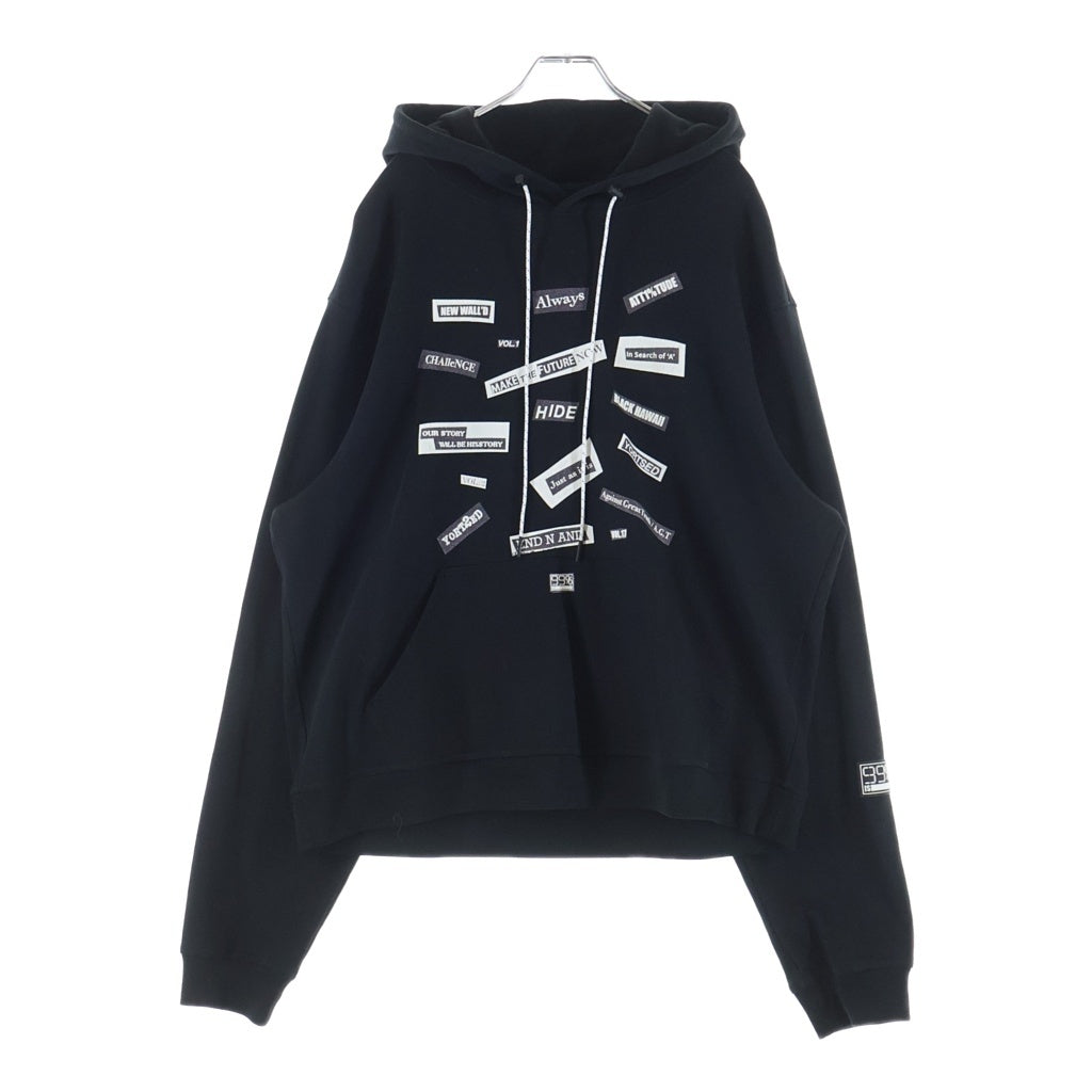 99%is(ナインティナインパーセントイズ) Reflective Patch hoodie リフレクティブ プルオーバーパーカー フーディー ブラック
