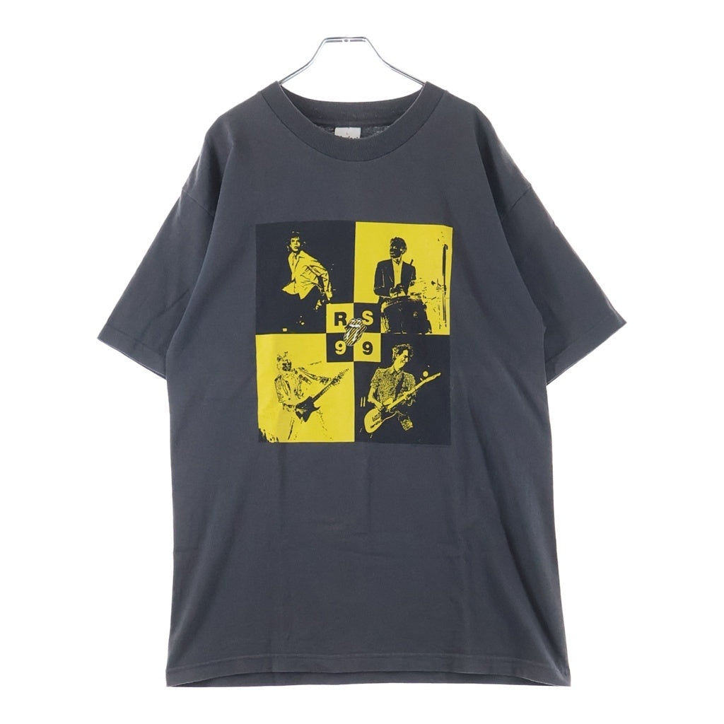 VINTAGE(ヴィンテージ) 90-00s THE ROLLING STONES NO SECURITY TOUR 99 ローリングストーンズ バンド 半袖Tシャツ カットソー チャコールグレー