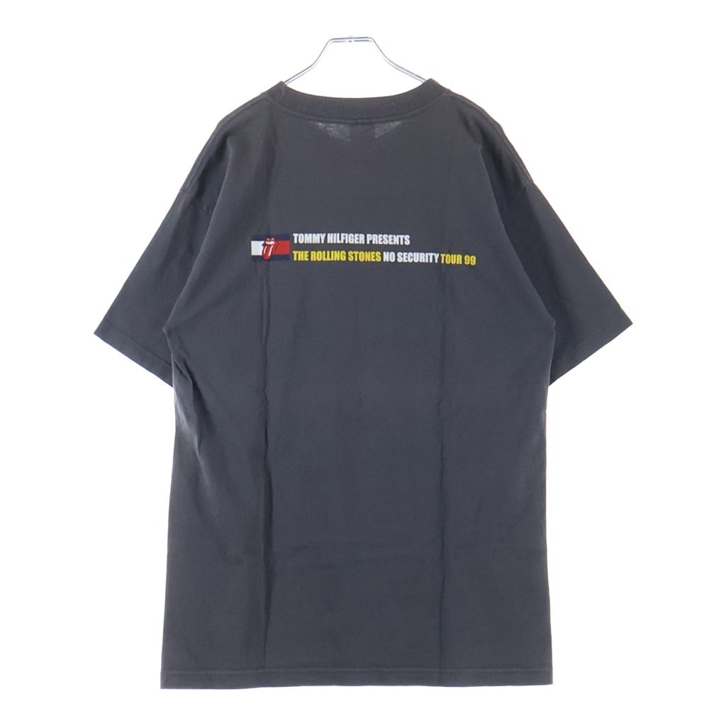 VINTAGE(ヴィンテージ) 90-00s THE ROLLING STONES NO SECURITY TOUR 99 ローリングストーンズ バンド 半袖Tシャツ カットソー チャコールグレー