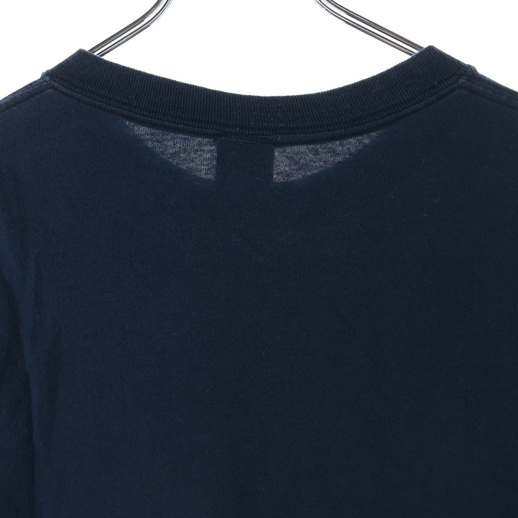 CHROME HEARTS(クロムハーツ) OLD DBL CH CRS S/S Tee オールド ダブルCHクロス刺繍 胸ポケット クルーネック半袖Tシャツカットソー ネイビー