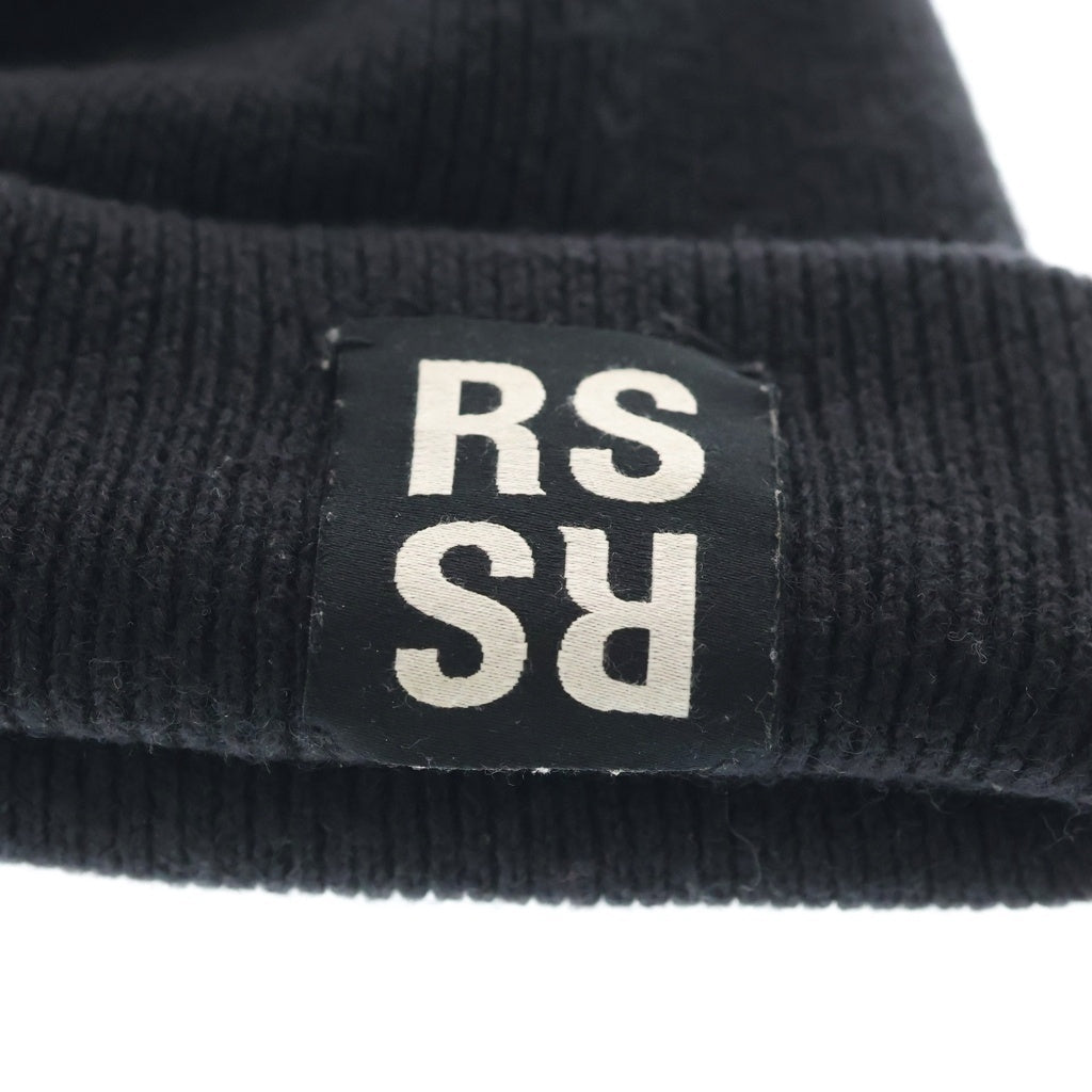 RAF SIMONS(ラフシモンズ) Logo Patch ロゴ パッチ ビーニー ニット帽 帽子 ブラック