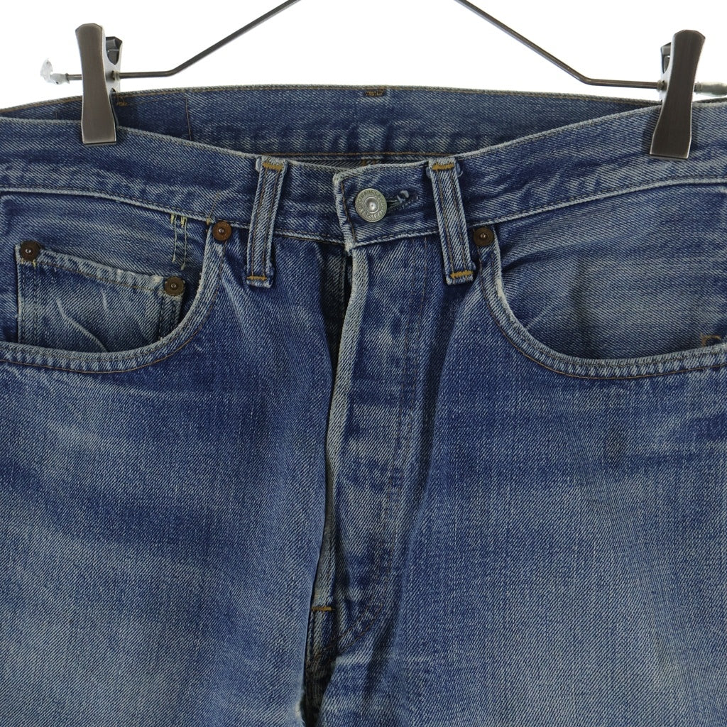 Levi's(リーバイス) 70S VINTAGE 501 66前期 ボタン裏刻印6 不均等V スモールe ヴィンテージ ボタンフライデニムパンツ インディゴ 1501-0117