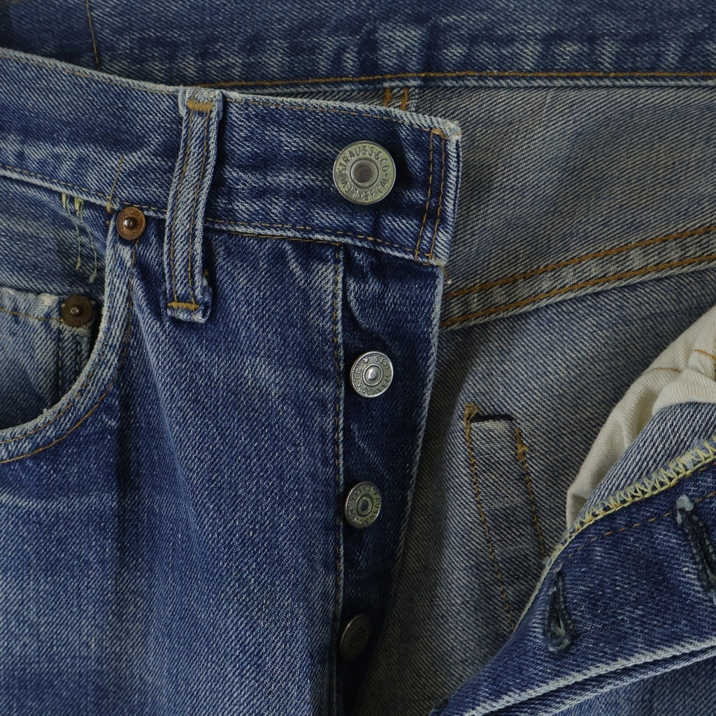 Levi's(リーバイス) 70S VINTAGE 501 66前期 ボタン裏刻印6 不均等V スモールe ヴィンテージ ボタンフライデニムパンツ インディゴ 1501-0117