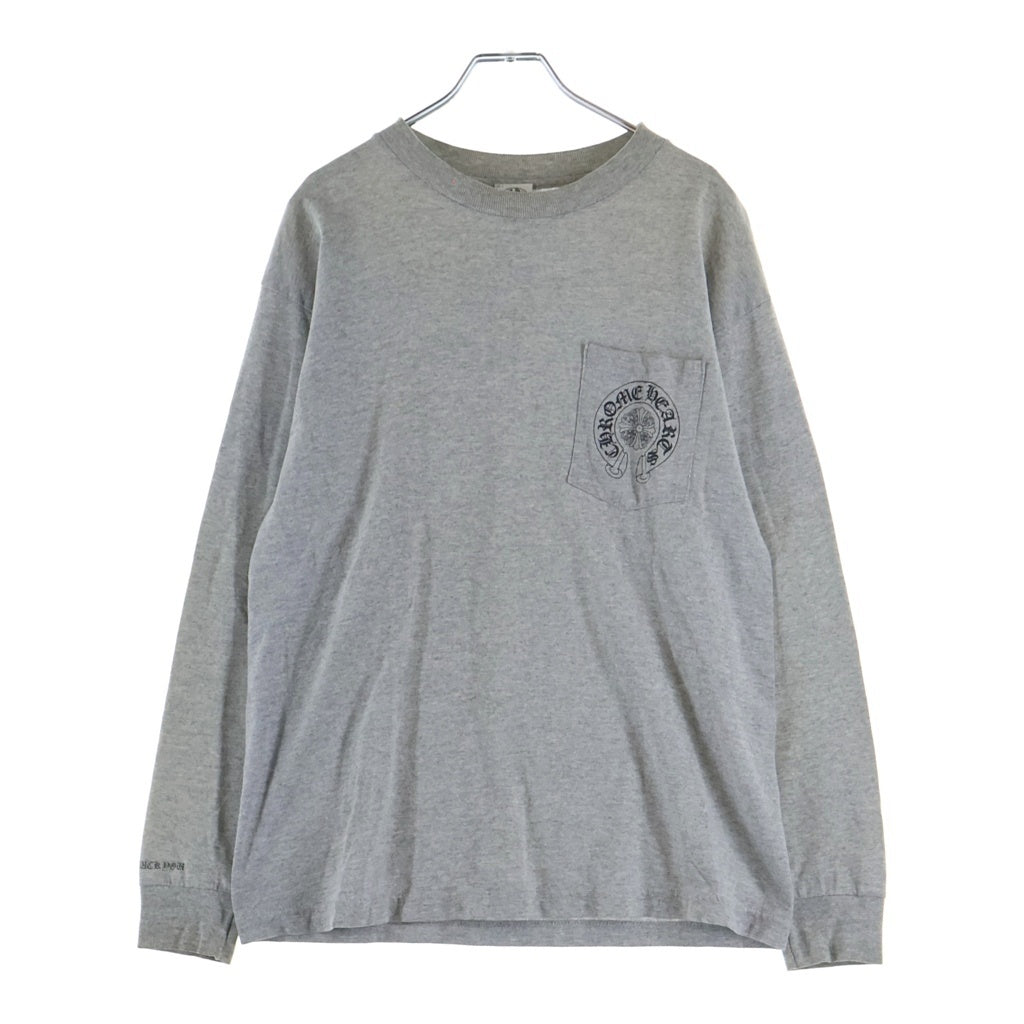 CHROME HEARTS(クロムハーツ) OLD Back Cemetery Cross L/S TEE オールド バックセメタリークロス ロングスリーブ 長袖Tシャツ カットソー グレー