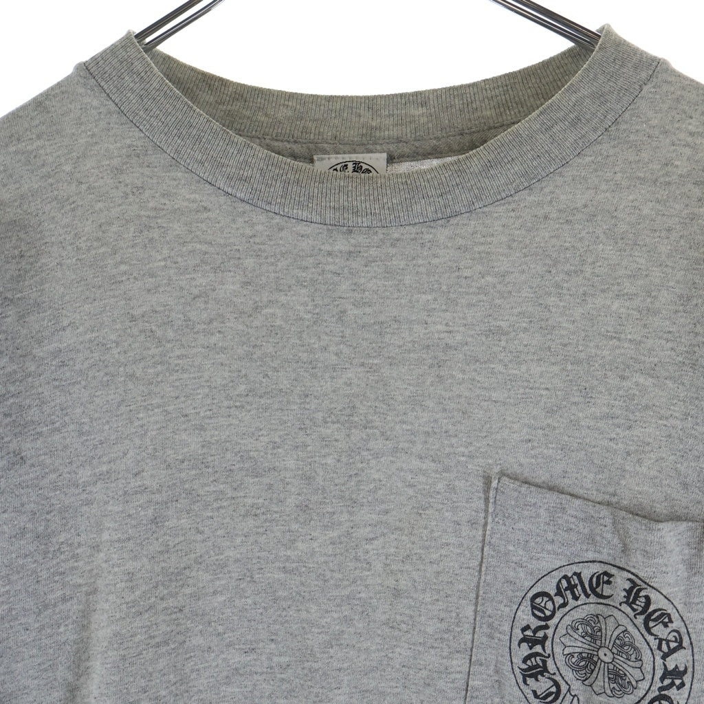 CHROME HEARTS(クロムハーツ) OLD Back Cemetery Cross L/S TEE オールド バックセメタリークロス ロングスリーブ 長袖Tシャツ カットソー グレー