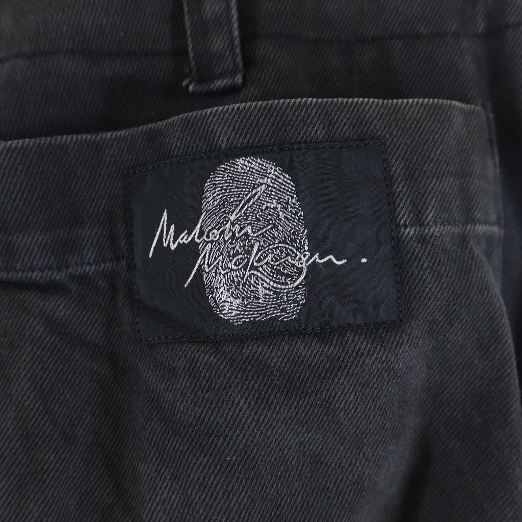 NO BRAND(ノーブランド) 80-90s Archive MALCOLM McLAREN マルコムマクラーレン ボンテージ ハーフカーゴ デニムパンツ ブラック