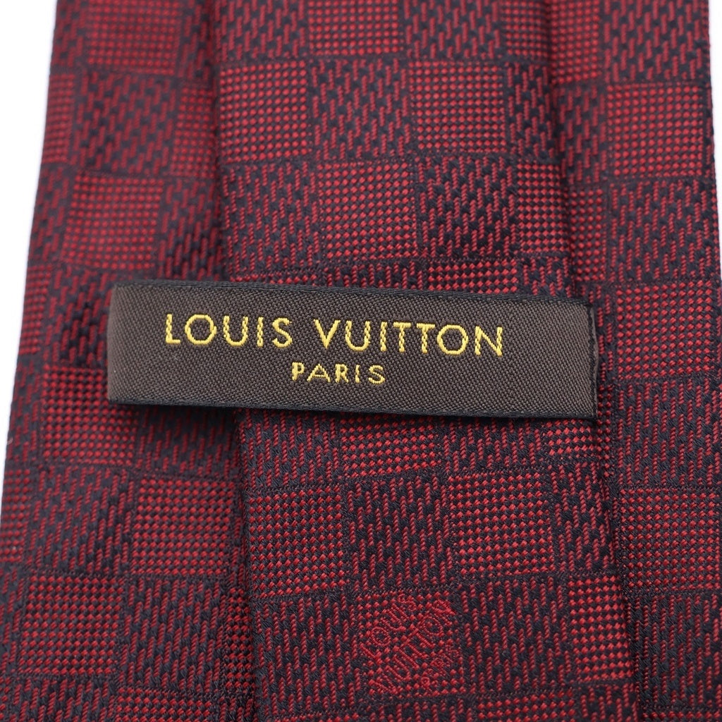 LOUIS VUITTON(ルイヴィトン) ダミエ シルクネクタイ バーガンディー