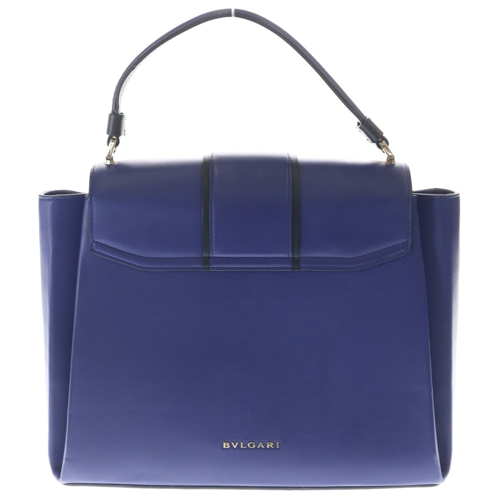 BVLGARI(ブルガリ) Serpenti Viper セペンティ ヴァイパー トップハンドル レザーショルダーバッグ ブルー レディース