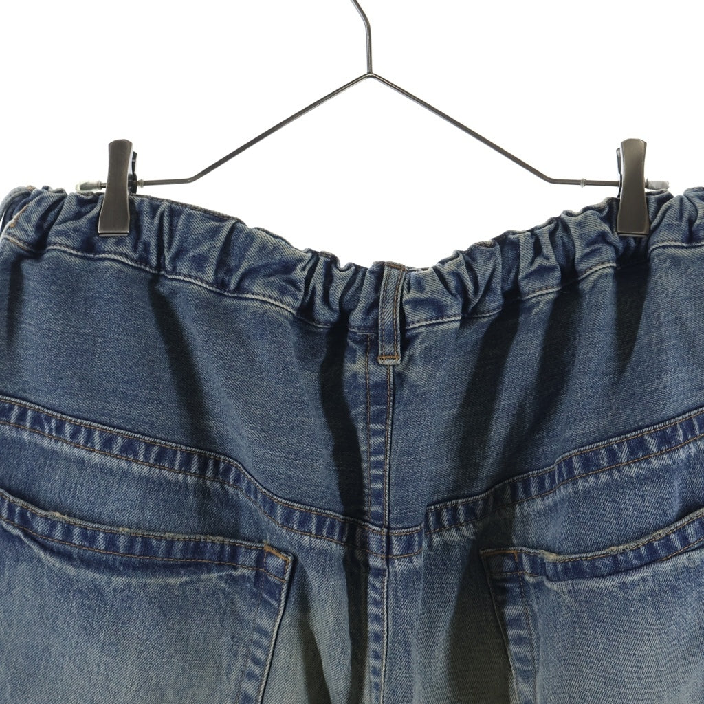 MAISON MIHARAYASUHIRO(メゾンミハラヤスヒロ) Kids Sticker Printed Wide Denim Shorts ステッカー デニムショーツ ハーフパンツ インディゴ K16PT341