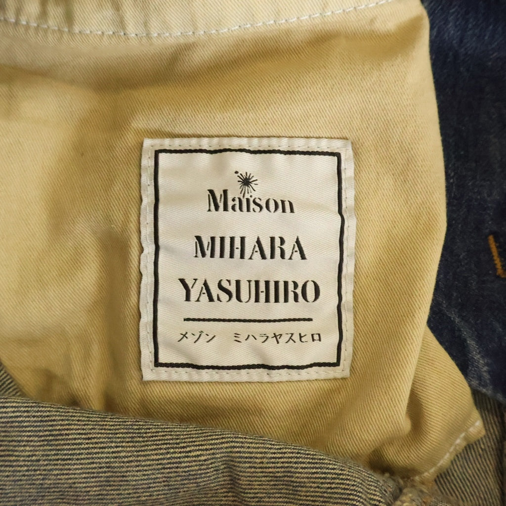 MAISON MIHARAYASUHIRO(メゾンミハラヤスヒロ) Kids Sticker Printed Wide Denim Shorts ステッカー デニムショーツ ハーフパンツ インディゴ K16PT341