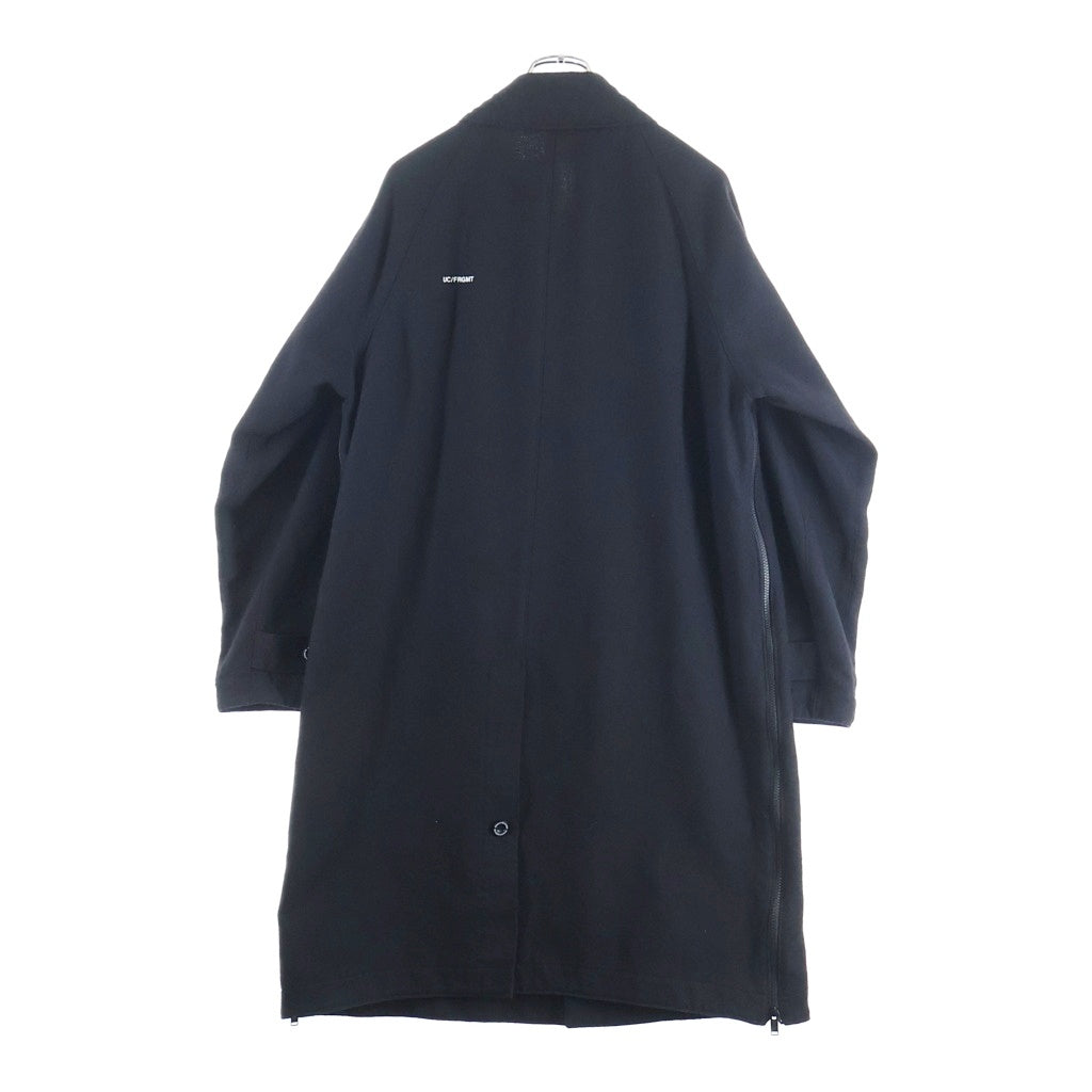 UNDERCOVER(アンダーカバー) 23AW ×fragment design Wool Coat フラグメントデザイン ステンカラー サイドジップ ウールロングコート ブラック UC2C9394-2