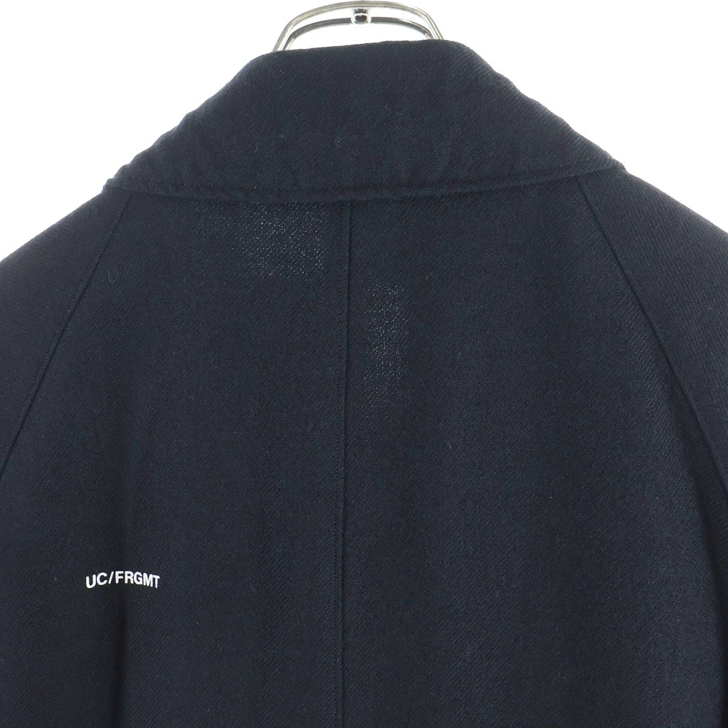 UNDERCOVER(アンダーカバー) 23AW ×fragment design Wool Coat フラグメントデザイン ステンカラー サイドジップ ウールロングコート ブラック UC2C9394-2
