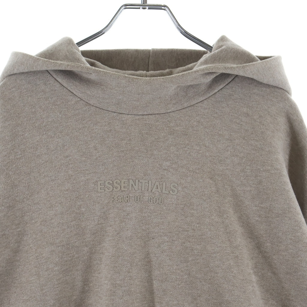 FEAR OF GOD ESSENTIALS(フィアオブゴッド エッセンシャルズ) HOODIE ラバーロゴ プルオーバースウェットパーカー フーディー ベージュ