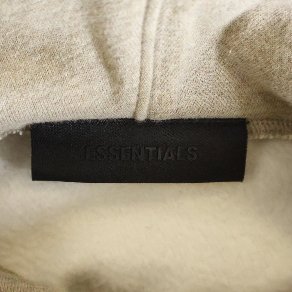 FEAR OF GOD ESSENTIALS(フィアオブゴッド エッセンシャルズ) HOODIE ラバーロゴ プルオーバースウェットパーカー フーディー ベージュ