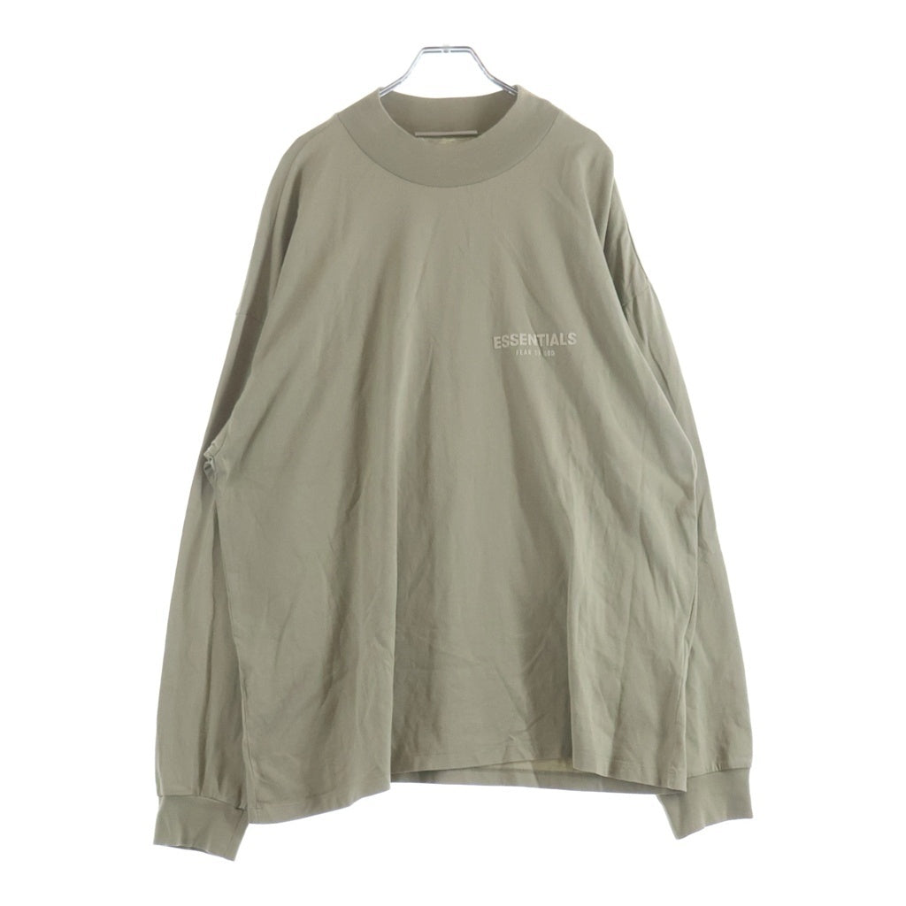 FEAR OF GOD ESSENTIALS(フィアオブゴッド エッセンシャルズ) L/S T-SHIRT フェルトロゴ 長袖Tシャツ ロンT カーキ