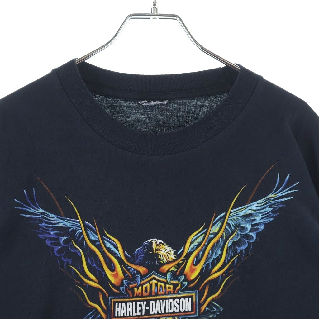 VINTAGE(ヴィンテージ) 00S Harley-Davidson ハーレーダビッドソン フレイムロゴ 長袖Tシャツ ロンT ブラック