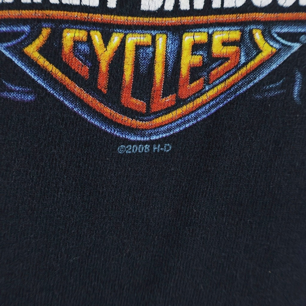 VINTAGE(ヴィンテージ) 00S Harley-Davidson ハーレーダビッドソン フレイムロゴ 長袖Tシャツ ロンT ブラック