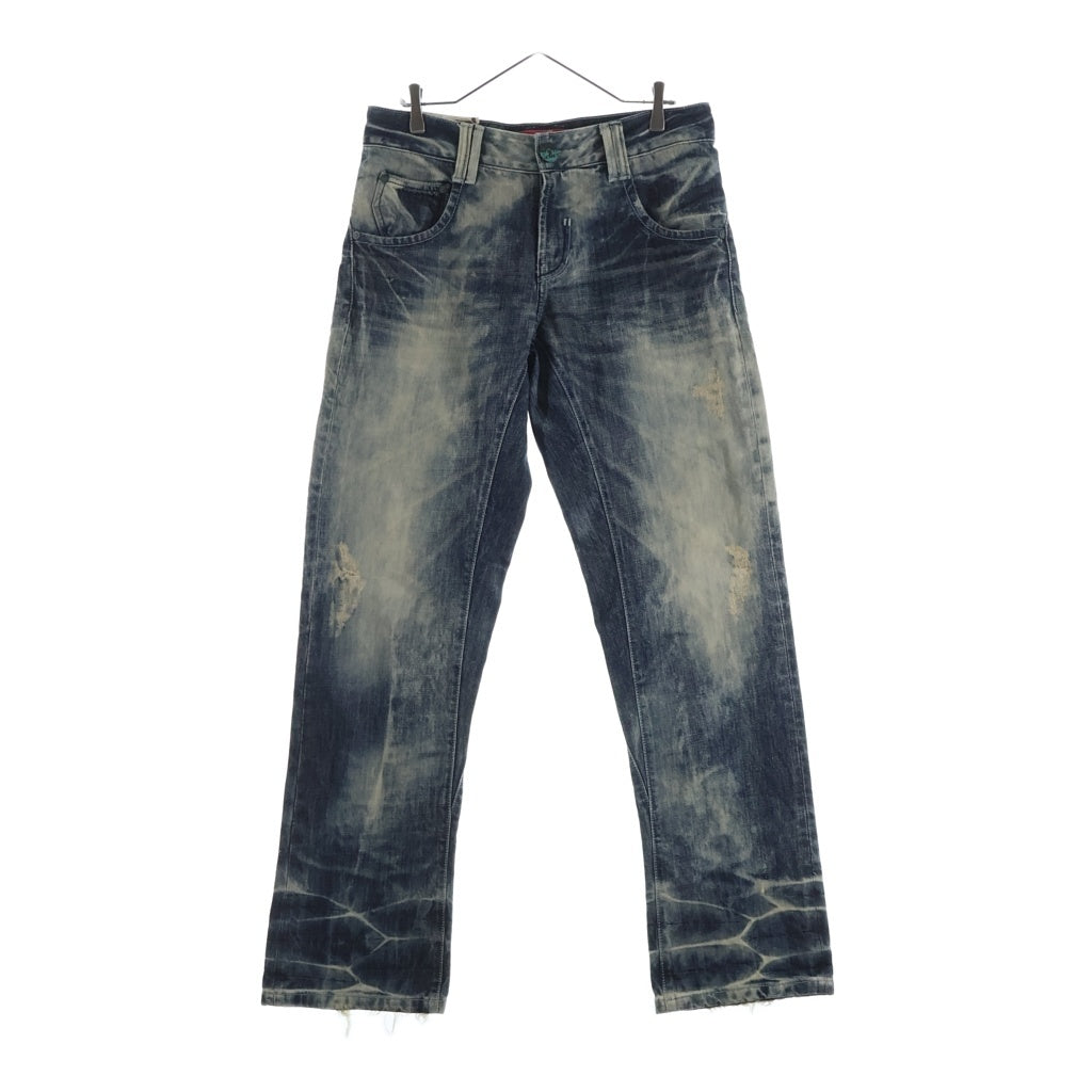 EVISU(エビス) ダメージ加工 バック刺?デザイン デニムパンツ ジーンズ インディゴ EF8JP800