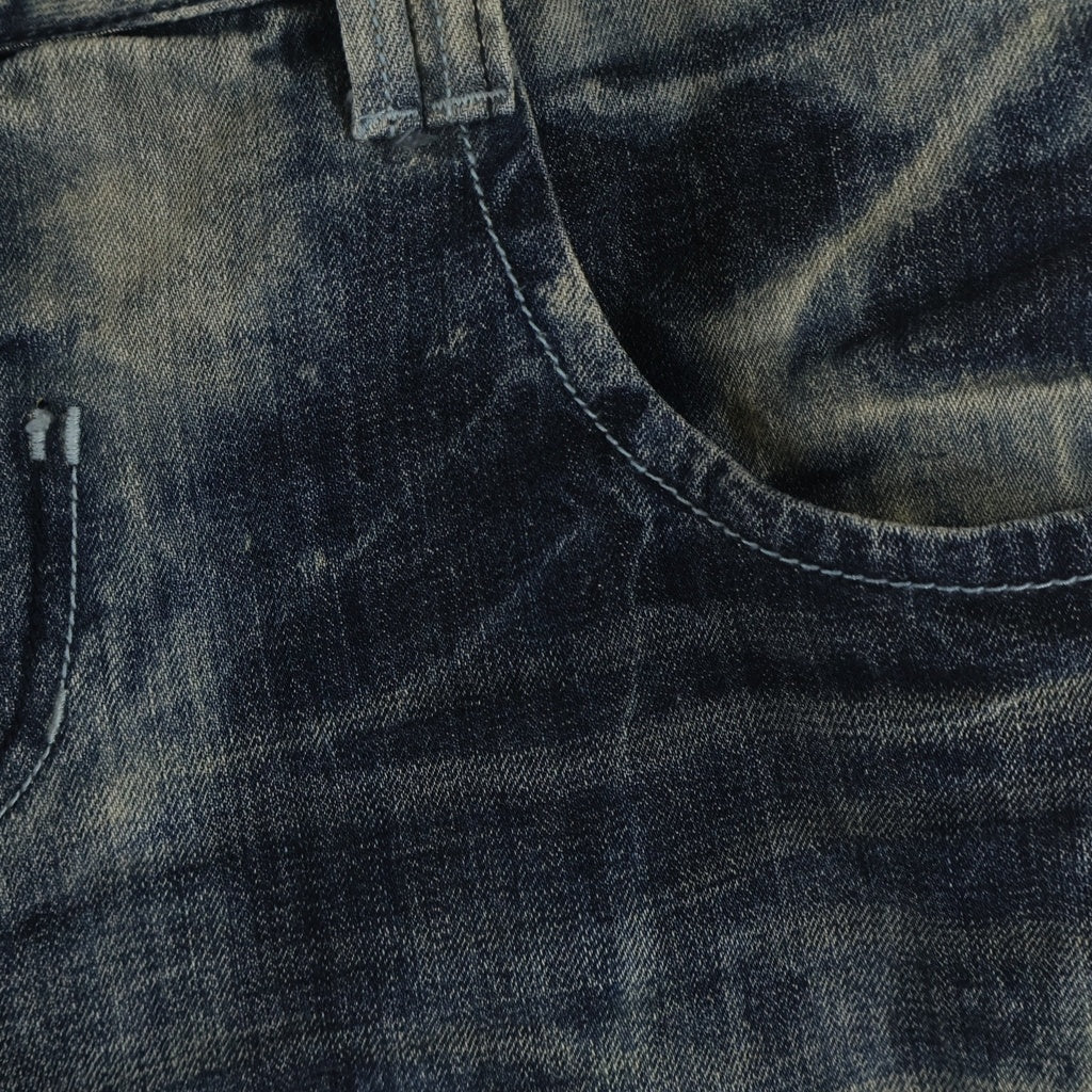 EVISU(エビス) ダメージ加工 バック刺?デザイン デニムパンツ ジーンズ インディゴ EF8JP800