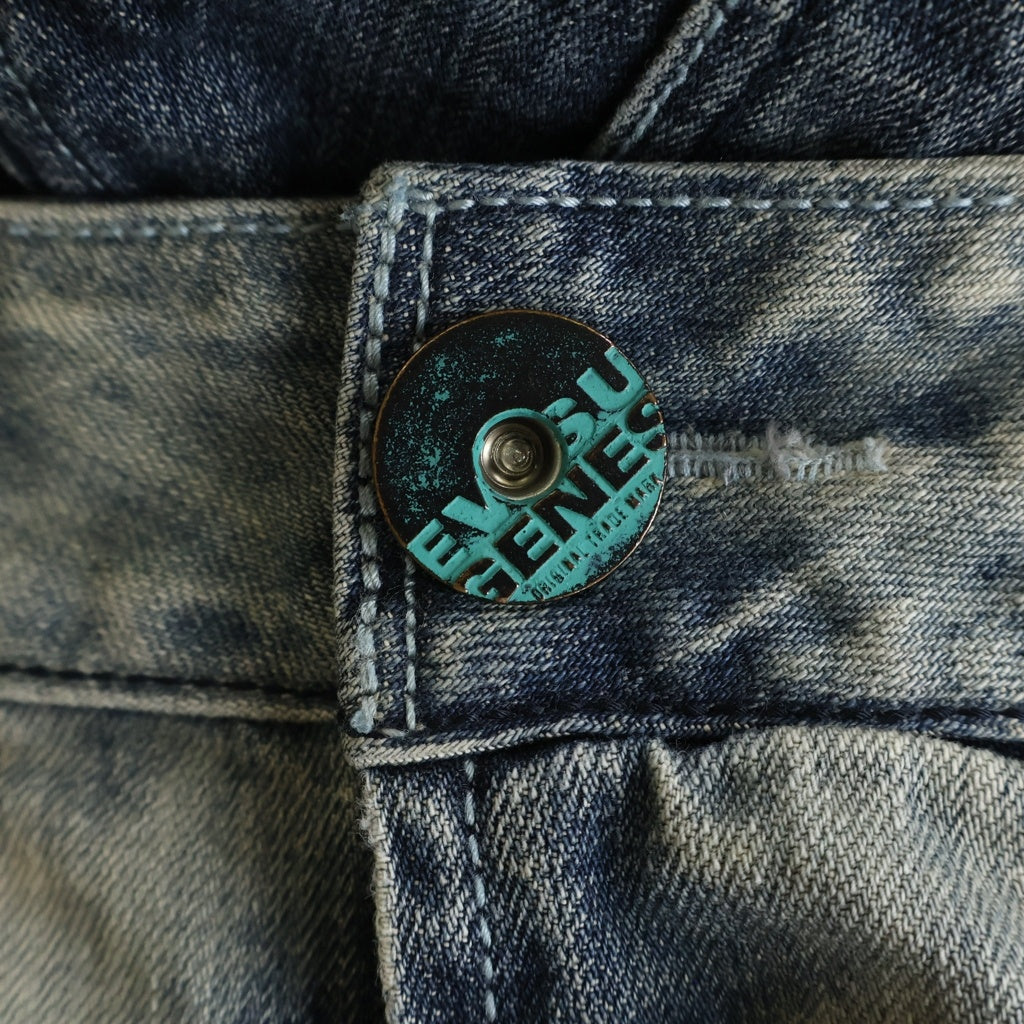 EVISU(エビス) ダメージ加工 バック刺?デザイン デニムパンツ ジーンズ インディゴ EF8JP800