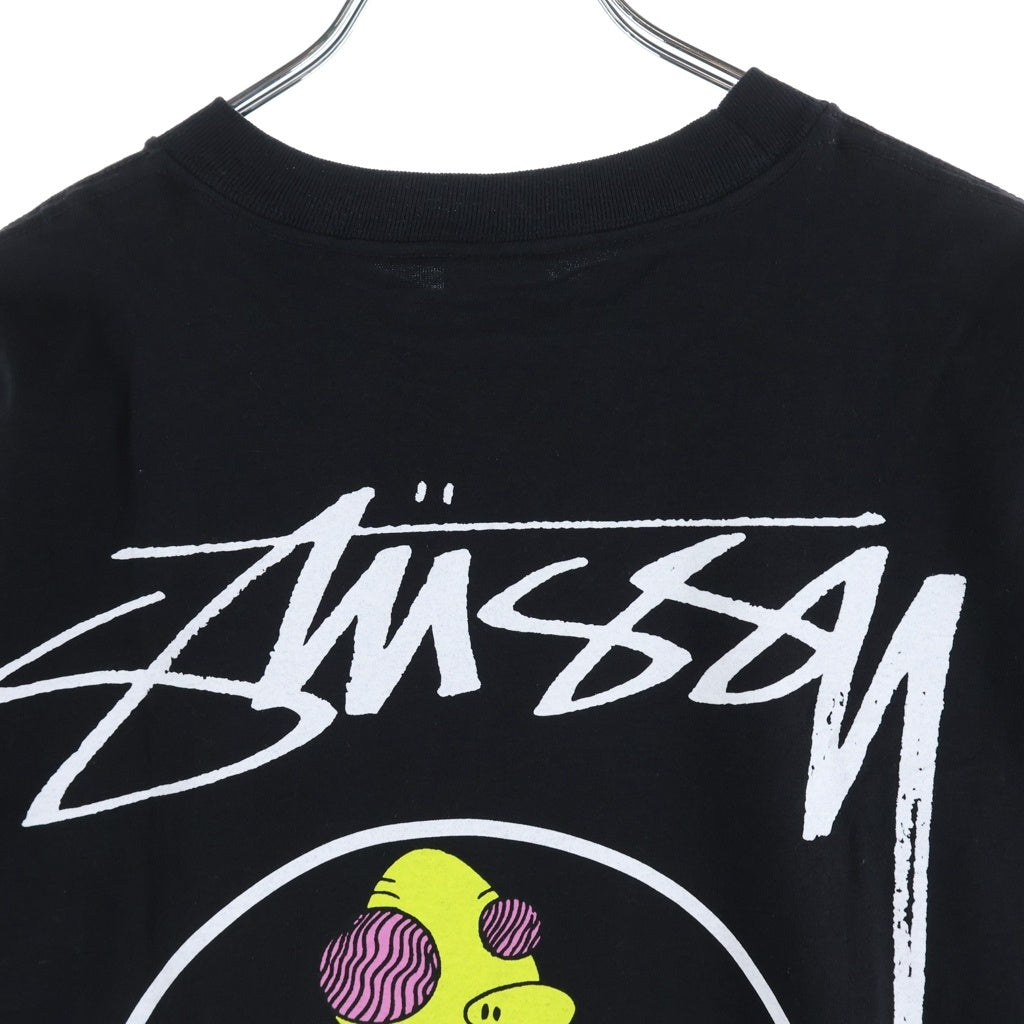 STUSSY(ステューシー) 00s OLD ×Ghost Print Tee オールド サーフマン グラフィック プリント 半袖Tシャツ カットソー ブラック