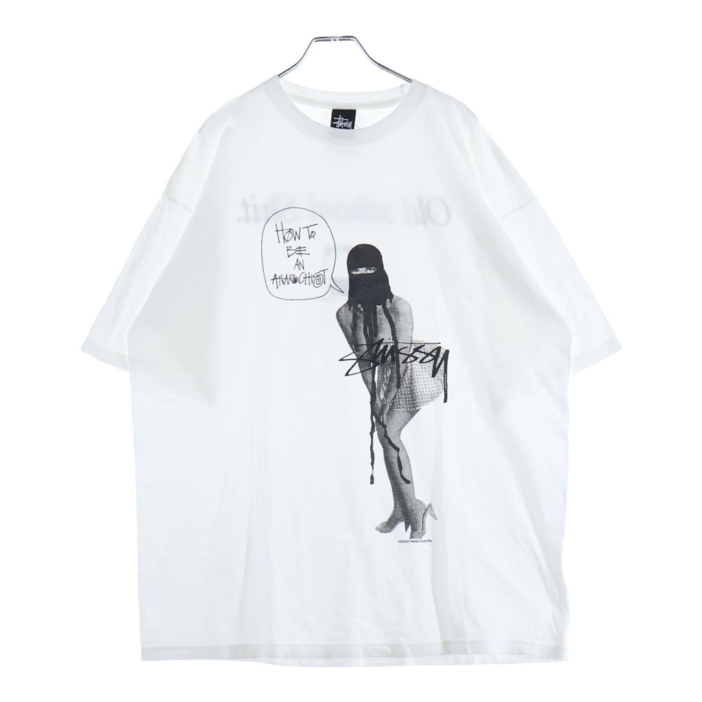 STUSSY(ステューシー) OLD How to be an Anarchist Print Tee オールド プリント 半袖Tシャツ カットソー ホワイト