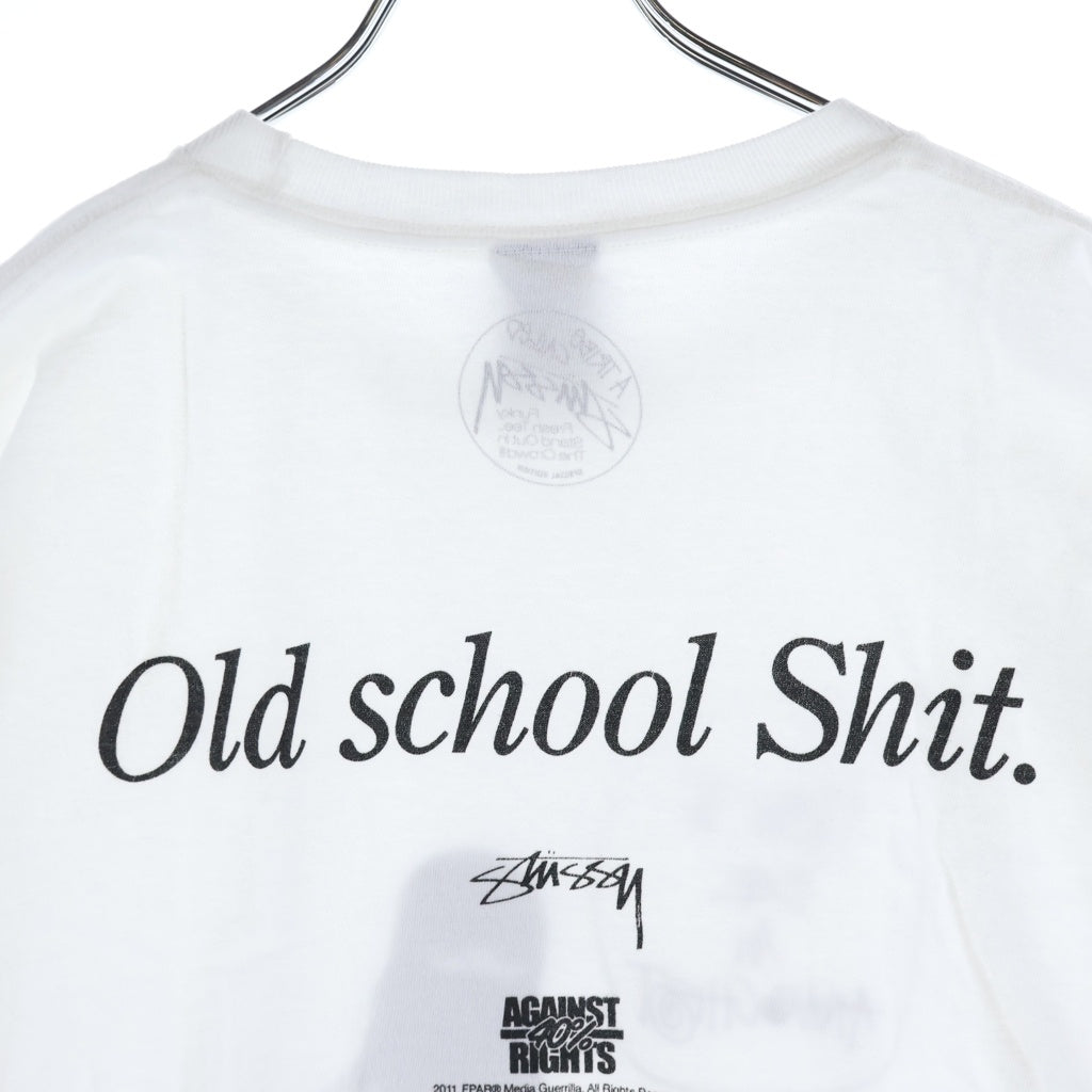 STUSSY(ステューシー) OLD How to be an Anarchist Print Tee オールド プリント 半袖Tシャツ カットソー ホワイト