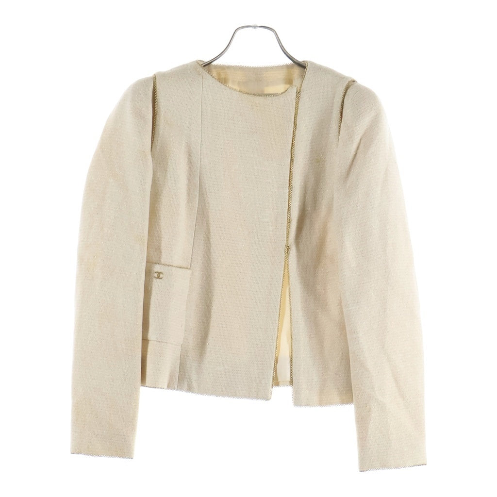 CHANEL(シャネル) 01s VINTAGE Tweed Jacket ヴィンテージ クルーズ リゾート ツイード ジャケット ココマーク ショートコート ベージュ レディース